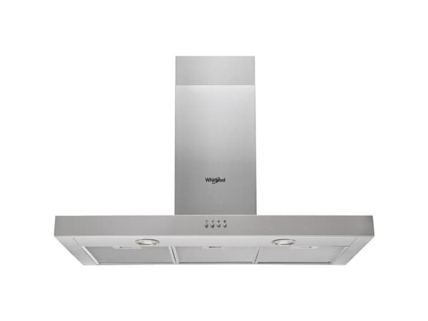 Whirlpool AKR 559/3 IX - Kåpa - skorsten, plan - bredd: 89.8 cm - djup: 45 cm - utsug och återcirkulering (-) - med inbyggd motor - rostfritt stål