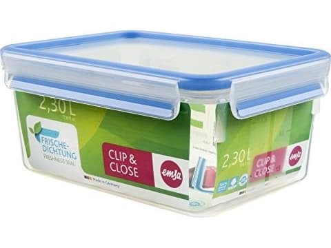 EMSA 508544, Låda, Rektangulär, 2,3 l, Transparent, Polypropylen (PP), Termoplastisk elastomer (TPE), Tyskland
