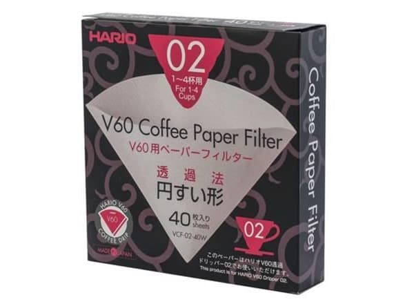 Hario VCF-02-40W, Kaffefilter, Hvit, 40 stykker