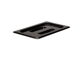 Låg til kantine med håndtag Cambro 1/4GN Polycarbonat Sort,6 stk/krt