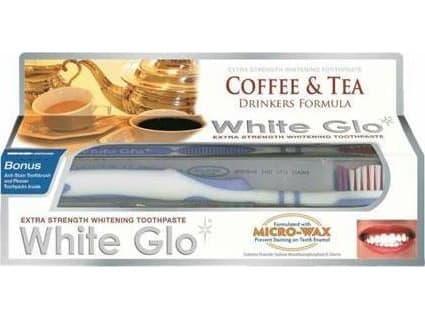 White Glo WHITE GLO_SET Coffee & amp; Tea Drinkers Formula whitening paste removes coffee and tea deposits 100ml + brush