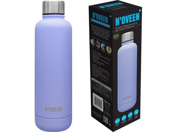 Noveen Butelka Termiczna NOVEEN TB413 Light Purple Mat 500 ml