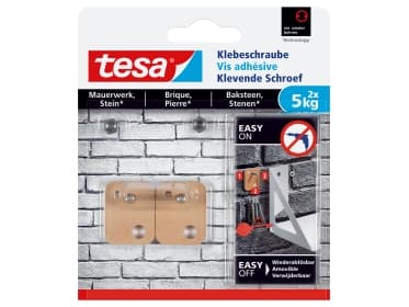 tesa 77905 tesa självhäftande skruv fyrkantig (L x B) 23 mm x 16 mm Beige Innehåll: 2 st