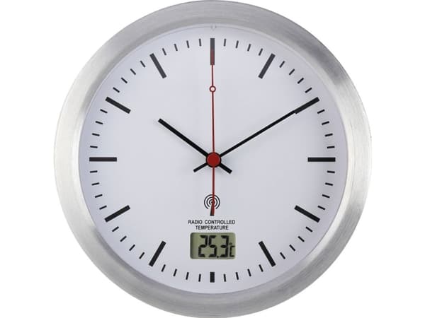 Renkforce E1003R Radio Vægur 17 cm x 6 cm Sølv Badeværelse/vådrum egnet