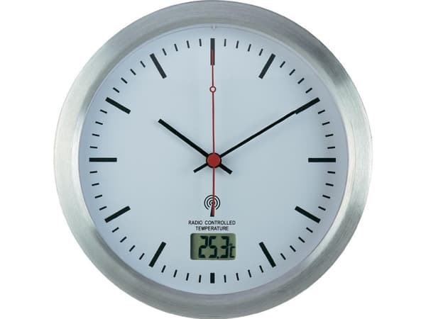 Renkforce E1003R Radio Vægur 17 cm x 6 cm Sølv Badeværelse/vådrum egnet