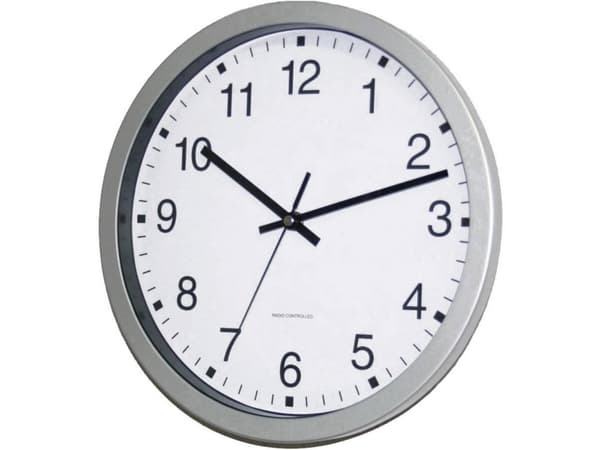 EUROTIME 56831-07 Radio väggklocka 30 cm x 4,3 cm Silver