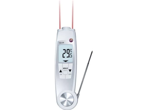 Termometer T104-IR Testo med Infrarød/Indstik Vandtæt -30 til +250 C,stk