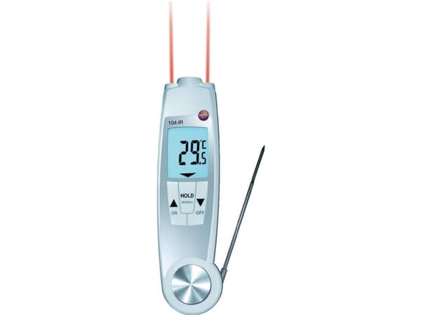 Termometer T104-IR Testo med Infrarød/Indstik Vandtæt -30 til +250 C,stk