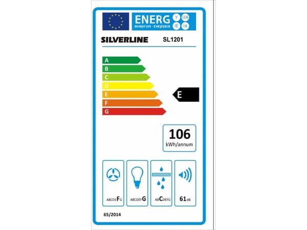 Silverline SL 1201 HV, 482 m³/h, E, D, C, 68 dB, 57 dB