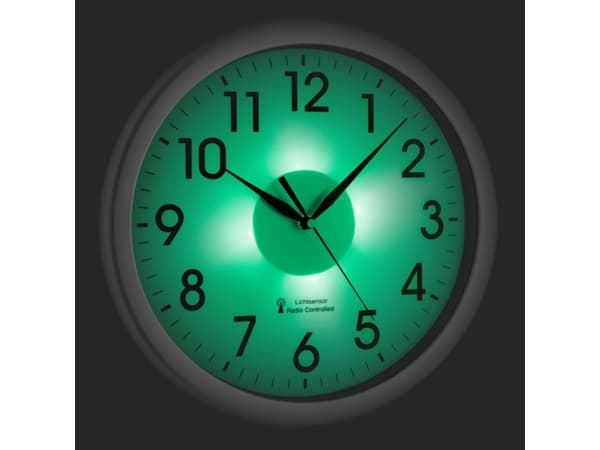 TFA-Dostmann 60.3519.02, Vegg, Quartz clock, Rund, Sølv, Hvit, Plast, AA