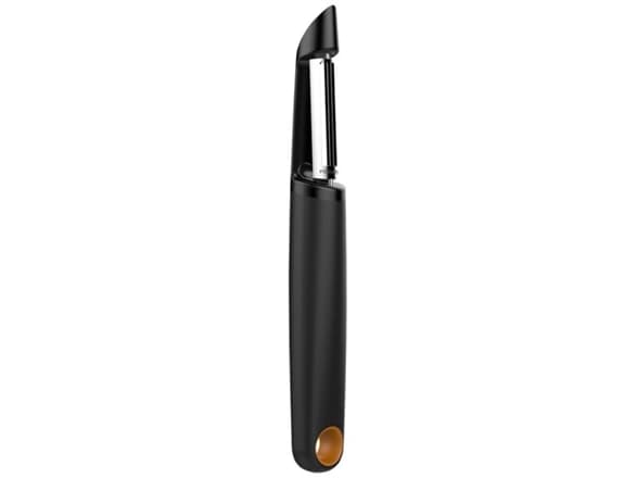 Fiskars 1014419, Hedelmät ja vihannekset, Kääntyvä kuorimaveitsi, Musta