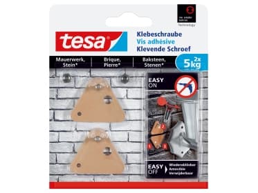 tesa 77904 tesa självhäftande skruv triangulär Beige Innehåll: 2 st