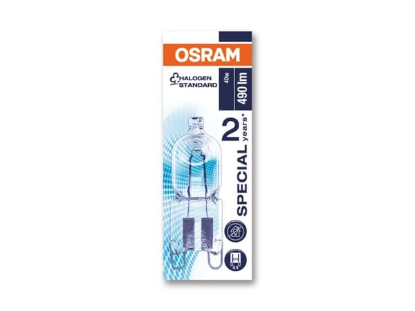 OSRAM - Halogenglödlampa - form: T13.3 - G9 - 40 W - klass G - varmt vitt ljus - 2700 K