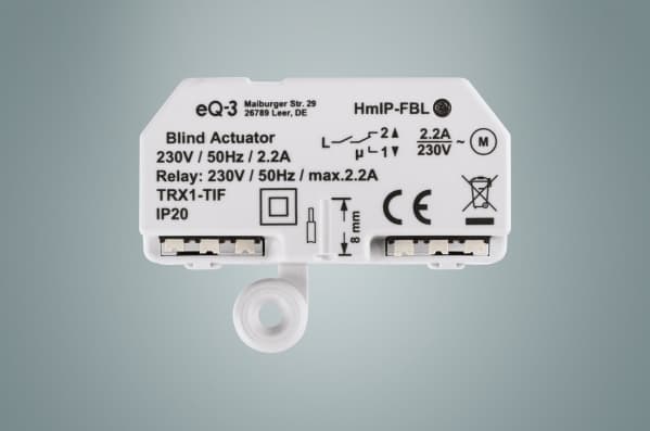 Homematic IP HmIP-FBL, Transmitter, Vit, 180 m, IP20, 0,2 W, 230 V