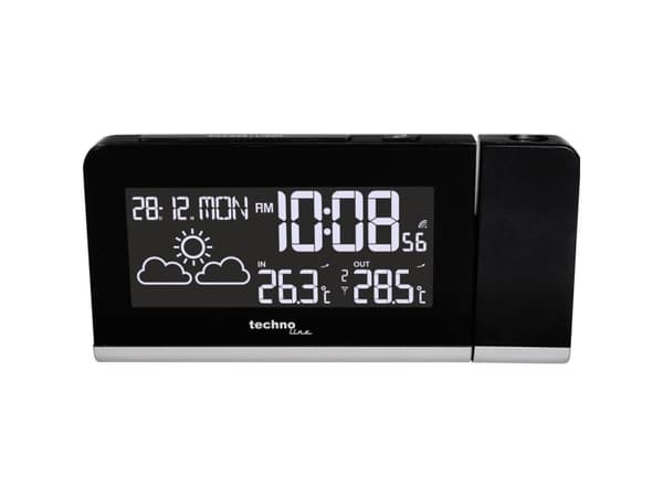 Technoline WT 539, Digital vekkerklokke, Sort, Dato, Temperatur, Tid, AA Mignon LR06, 160 mm, 72 mm