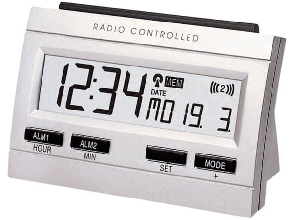 Technoline WT87, Digital vekkerklokke, Rektangel, Sølv, 12/24h, °C, LCD