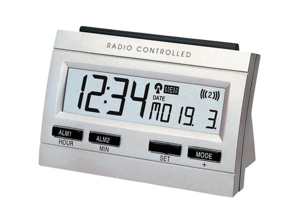 Technoline WT87, Digital vekkerklokke, Rektangel, Sølv, 12/24h, °C, LCD