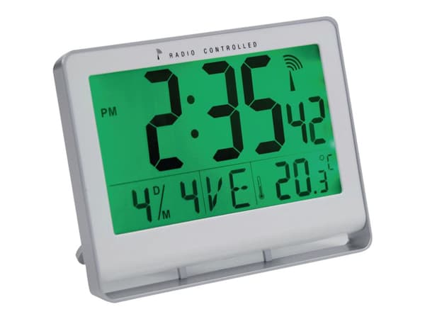 ALBA - Klokke - rektangulær - elektronisk - skrivebord, veggmonterbar - 20 x 15 cm