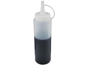 Plastflaske med tud og skruelåg 200 ml Ø5xH18 cm klar - (karton á 12 stk.)