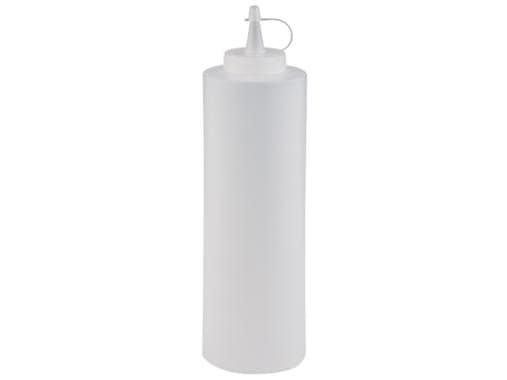 Plastflaske 700 ml Ø7x24 cm med Tud/Skruelåg Klar,stk
