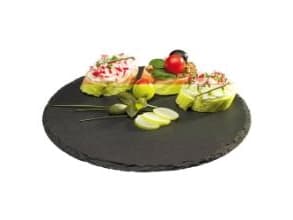 Serveringsplade Ø22 cm Naturskifer,12 stk/krt