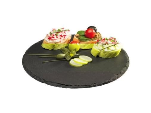 Serveringsplade Ø22 cm Naturskifer,12 stk/krt