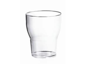 Plastglas 20 cl Ø74x90 mm Flergangs Polycarbonat Klar,14 ps x 8 stk/krt