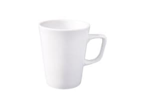 Krus Latte med Hank Superwhite 34cl Ø8.6xH11 cm Porcelæn Hvid,12 stk/krt