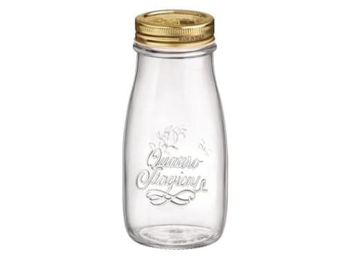 Saftflaske Quattro Stagioni 0.4 ltr Ø7.35x15.55 cm med Låg,12 stk/krt