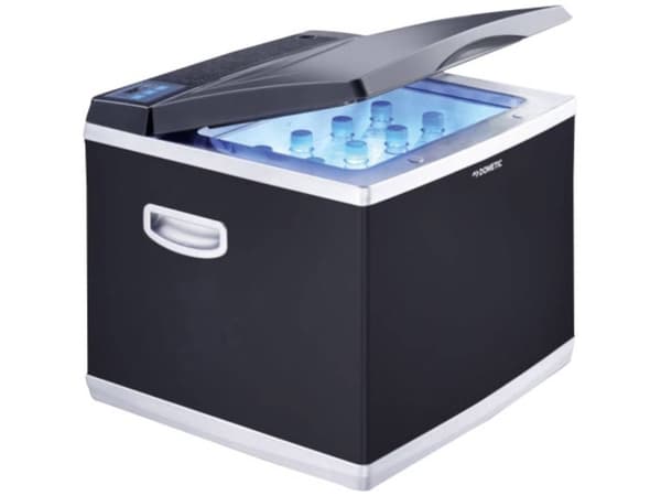 Dometic CoolFun CK 40D HYBRID - Bærbart kjøleskap / fryser - portabel - bærbar - bredde: 52 cm - dybde: 51 cm - høyde: 45 cm - 38 liter - svart / søl