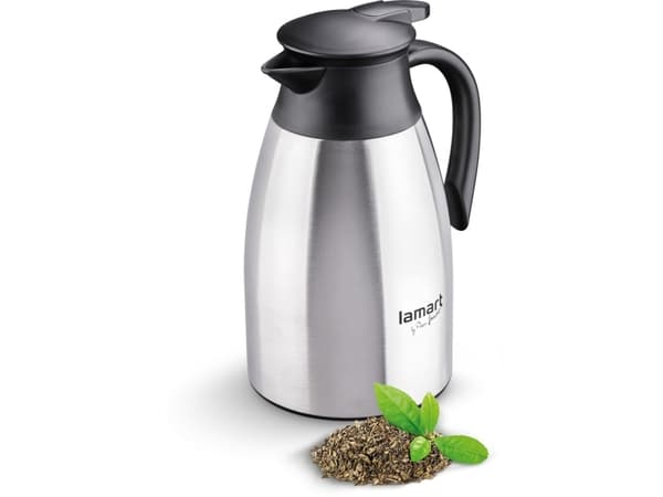 Lamart LT4032, 1,5 l, Sort, Rustfritt stål, Plast, Rustfritt stål, Plast, Reise