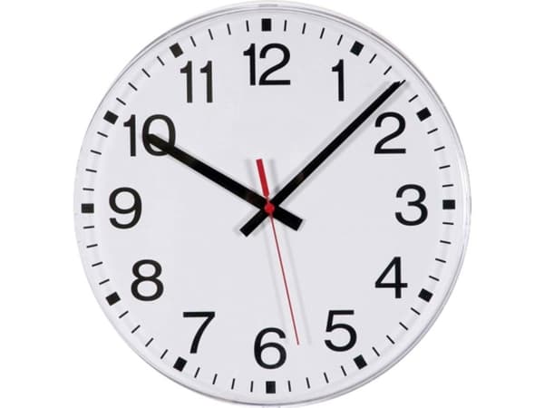 EUROTIME 55000 Radio väggklocka 300 mm vit