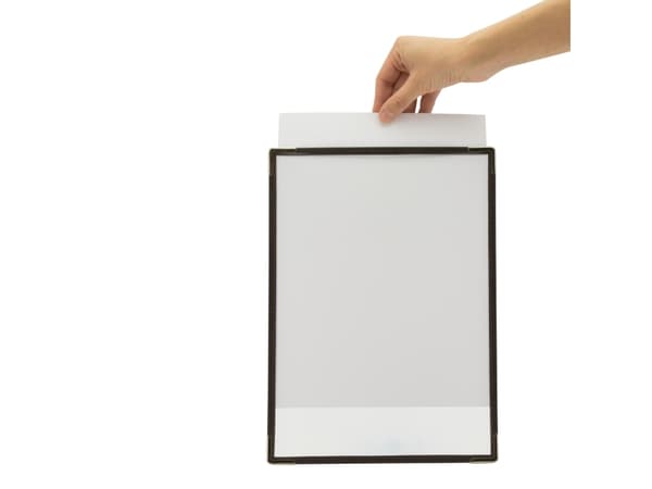 Meny Cardholder Single Securit A4 som visar 2 A4-sidor 3 st Clear