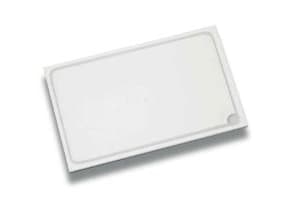 Skærebræt 50x30x2 cm med Saftrille Plast Hvid