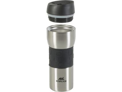 Rivacase 90442SLM, 450 ml, Sort, Sølv, Plast, Silikon, Rustfritt stål, 10 timer, 24 timer, Knapp