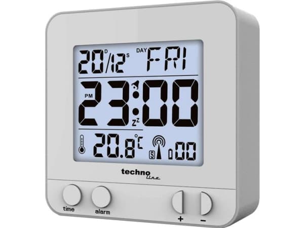 Technoline WT 235, Digitaalinen herätyskello, Hopea, °C, AAA, 80 mm, 80 mm