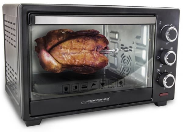 Esperanza EKO006, 25 L, Musta, Rotaatio, 1600 W, 220 - 240 V, 50 Hz