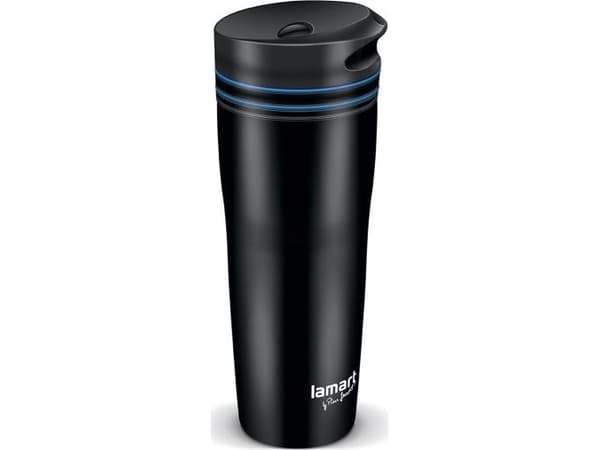 Lamart Kubek termiczny 360ml czarny/niebieski Manq (LT4050)