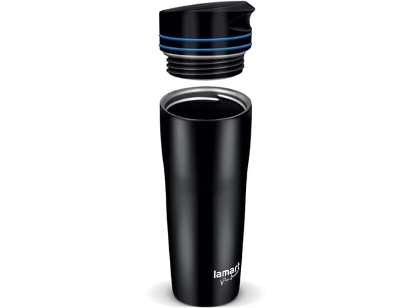 Lamart Kubek termiczny 360ml czarny/niebieski Manq (LT4050)