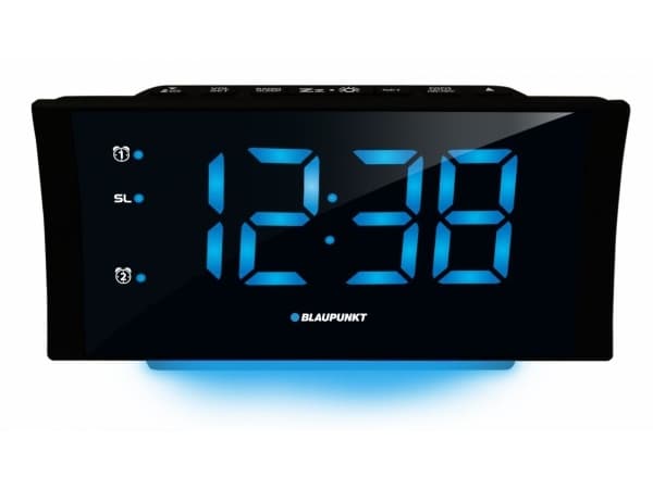 Blaupunkt CR80USB, Digital vekkerklokke, Rektangel, Sort, FM, PLL, 20 kanaler, LED