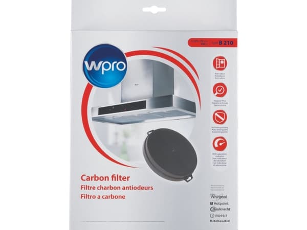 Whirlpool CHF210/1, Filter till spiskåpa, Svart, Kol, Whirlpool, 35 mm, 360 g