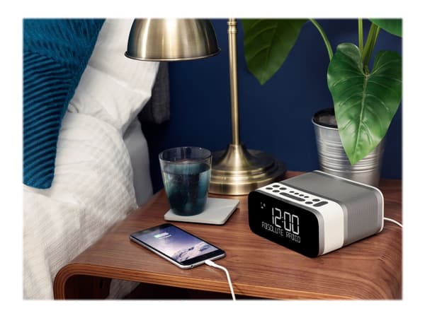 Pure Siesta S6, Kello, Digitaalinen, 6,35 cm, LCD, 3,5 mm, Valkoinen