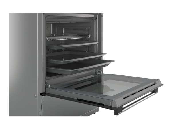 Bosch Serie | 4 HKR39A250U - Komfyr - frittstående - bredde: 60 cm - dybde: 60 cm - høyde: 90 cm - med selvrens - rustfritt stål