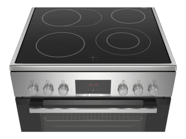 Bosch Serie | 4 HKR39A250U - Komfyr - frittstående - bredde: 60 cm - dybde: 60 cm - høyde: 90 cm - med selvrens - rustfritt stål