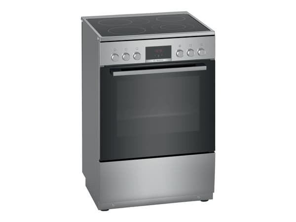 Bosch Serie | 4 HKR39A250U - Komfyr - frittstående - bredde: 60 cm - dybde: 60 cm - høyde: 90 cm - med selvrens - rustfritt stål