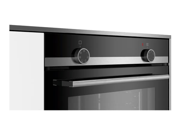 Siemens iQ100 HB510ABR0S - Ovn - innebygd - fordypning - bredde: 56 cm - dybde: 55 cm - høyde: 58.5 cm - Klasse A - rustfritt stål