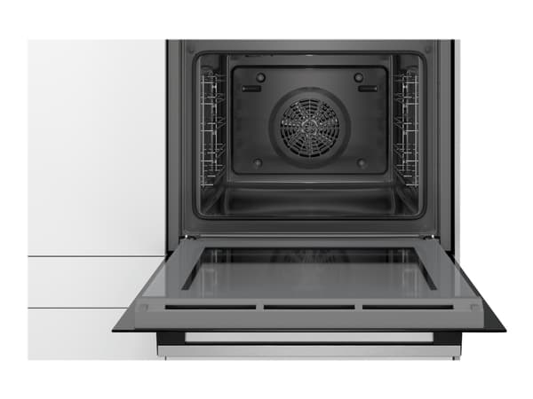 Siemens iQ100 HB510ABR0S - Ovn - innebygd - fordypning - bredde: 56 cm - dybde: 55 cm - høyde: 58.5 cm - Klasse A - rustfritt stål