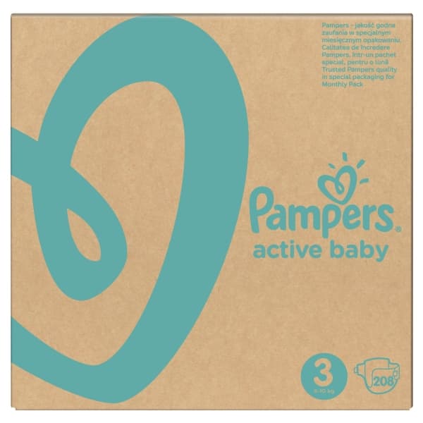 Pampers ABD Månedskasse S3 208 stk.