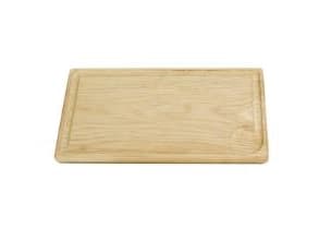 Bøfplanke 32x17.5x2.3 cm med Saftrille Egetræ - (karton á 4 stk.)
