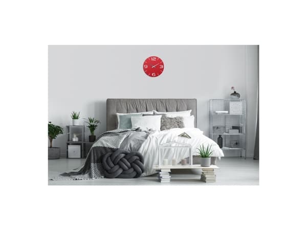 TFA-Dostmann CONTOUR, Vegg, Quartz clock, Rund, Blå, Rød, Hvit, Plast, Barn og voksne